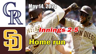 Rockies vs Padres Game Highlights May 14,2024| MLB Highlights | 2024 MLB Season