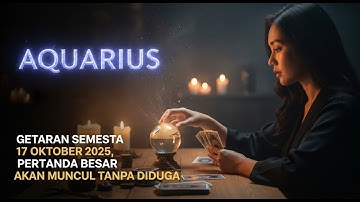 Ramalan Zodiak Aquarius Hari Ini‼️Getaran Semesta 17 Oktober 2025, Pertanda Besar Akan Muncul 