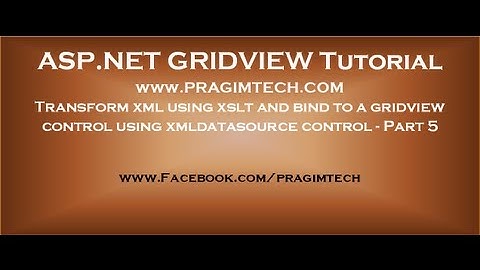 Using XSLT transform with XMLDataSourceControl   Part 5