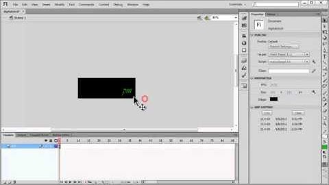 Digital Clock in Flash and Actionscript 3 0