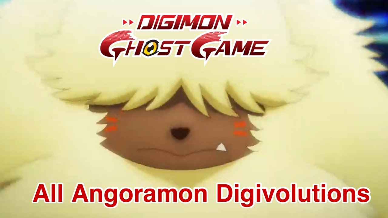 Digimon Ghost Game: All Angoramon Digivolutions (English Dub) - YouTube