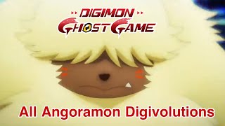 Digimon Ghost Game All Angoramon Digivolutions English Dub