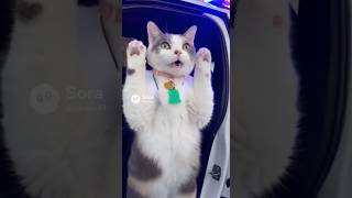 Driving cats get pulled over by police officer @AaronRift