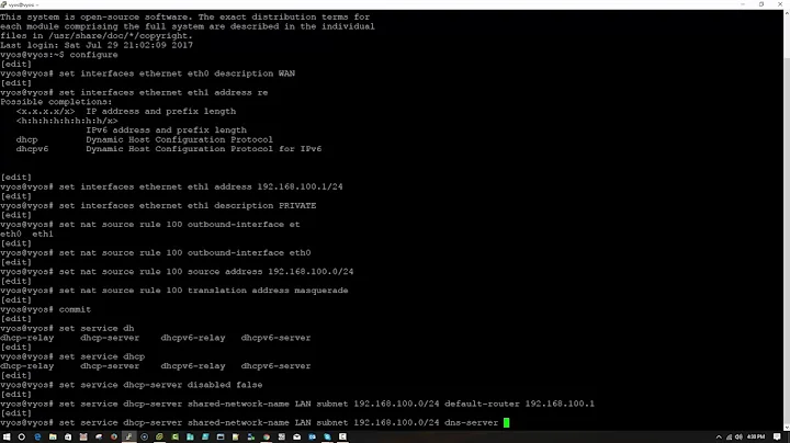 Configuring Basic VyOS router