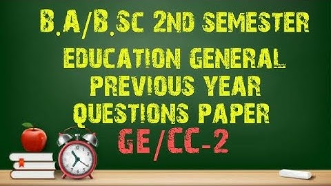B.A 2nd sem education general previous year #question paper #Calcutta #university #exm #1_2_learn