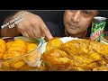 Eating Whole Chicken Curry,Spicy Chicken Curry,Egg Masala,Basmati Rice,Salad |Big Bites | Food Video