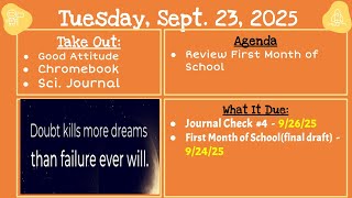 Lesson Tuesday 9\/23\/25
