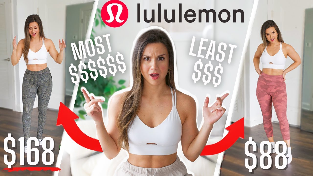 TRYING THE MOST AND LEAST EXPENSIVE LULULEMON LEGGINGS