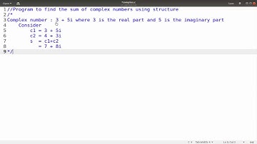 Program to add complex numbers using structures  | Module 4 | EST 102 Programming in C