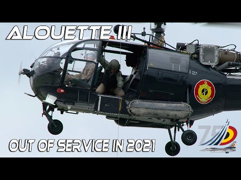 4K UHD Alouette III  Out of Service 7 July 2021 Last Flight will take place at  open door Koksijde.