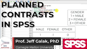 Planned Contrasts and Post-hoc Contrasts with ONE WAY ANOVA in SPSS (SPSS Tutorial Video #19) -  GLM