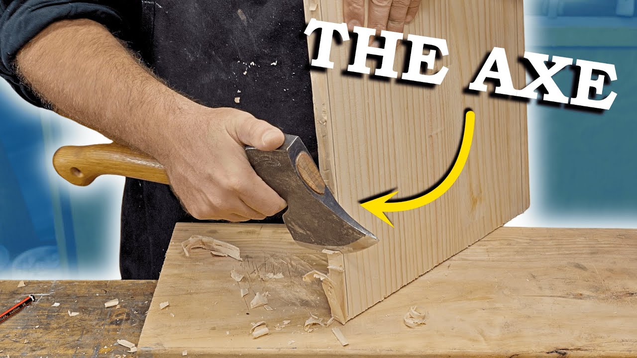 How I Use an Axe in MY Hand Tool Woodworking - YouTube