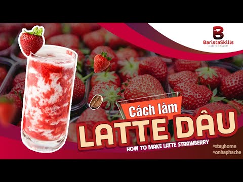 Video [BARISTA SKILLS] Bài 122: Cách làm Latte dâu tây ( dâu... - youtube