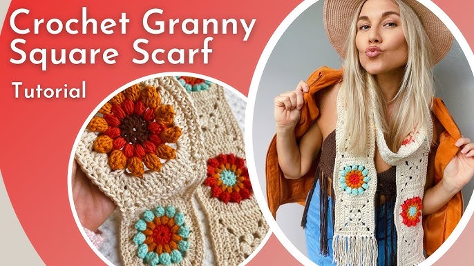 Crochet Granny Square Scarf Kit