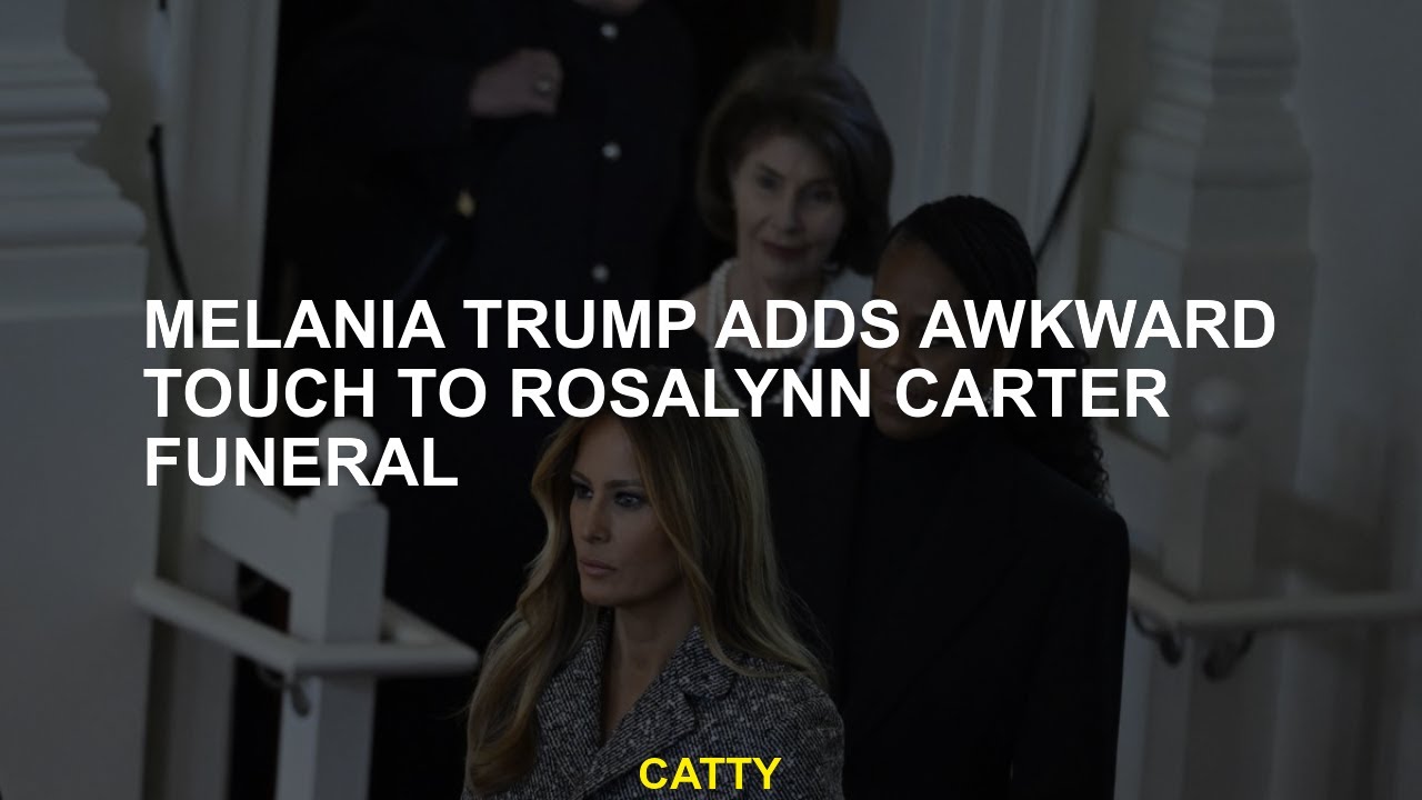 Melania Trump adds a strange touch to Rosalynn Carter's funeral - YouTube