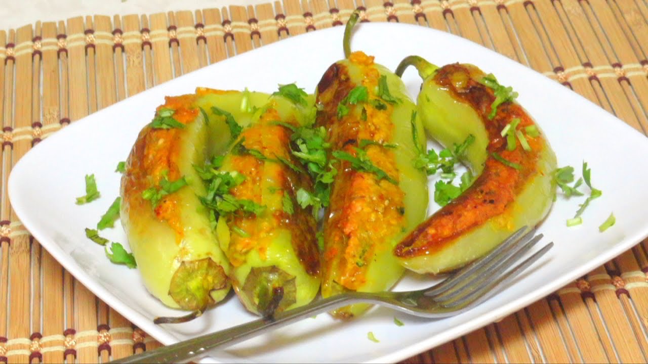 Bharwan Mirch Recipe Video by Bhavna - Stuffed Peppers recipe