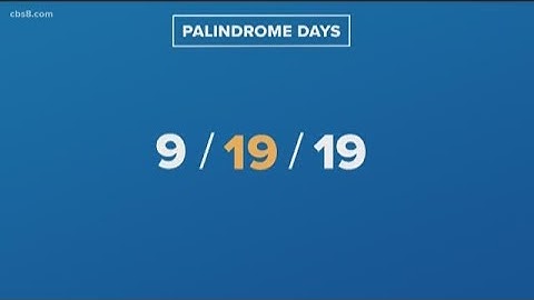 Happy Palindrome Week, where every day reads the same forward or backward