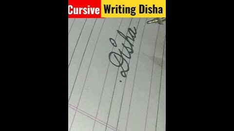 cursive writing नाम दिशा का disha#shorts#ytshort