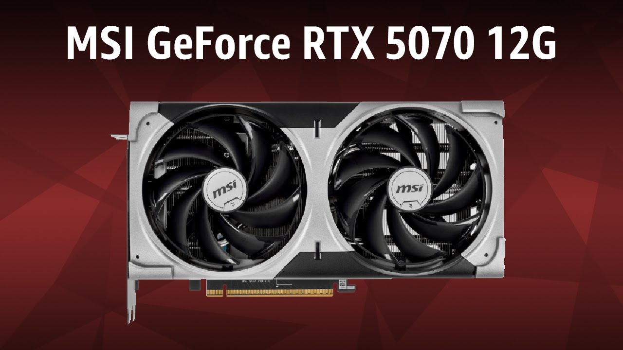 MSI GeForce RTX 5070 12G SHADOW 2X OC Graphics Card - YouTube