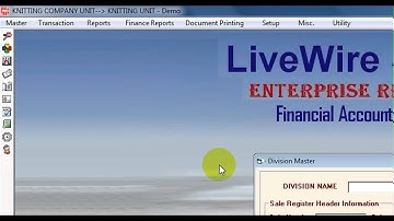 LIVEWIRE ERP - Master - Division