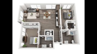 The Arbory - 2x2 - B2BB Floor Plan
