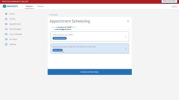 Scheduling an Appointment in Navigate