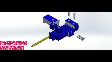 Bench vice assembly. #solidworks #cad #3ddesign #mechanical #mechanicalengineering