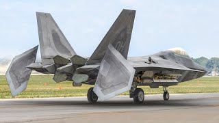 US Pilot Play With His $120 Million F-22 Before Taking Off at Full Afterburner