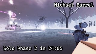 Roblox Michael's Zombies | Solo Michael Barrel Phase 2 Snowfella Speedrun in 24:05