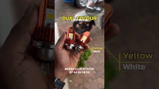 Universal Dual Color LED Bulbs – White &amp; Yellow | Perfect for All Bikes &amp; Scooters 🔥