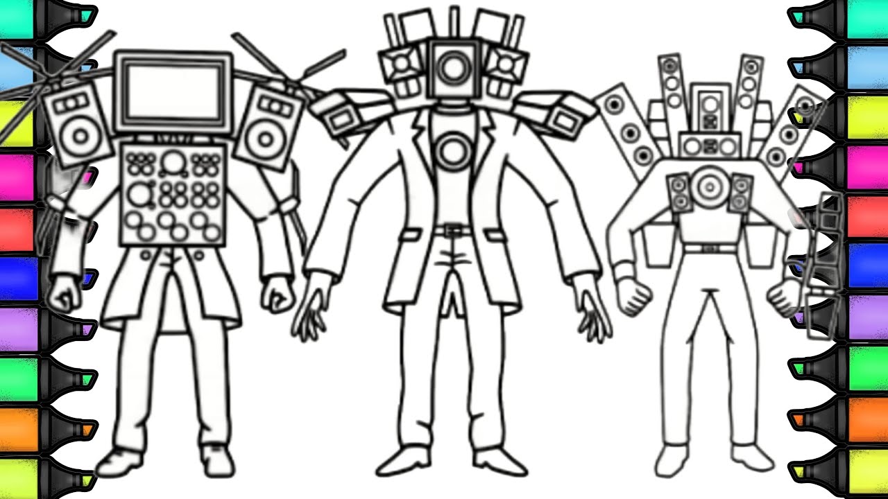 Распечатать титана тв мена 3.0. Камера Титан раскраска. Titan Camera man раскраска. Раскраска Титан камера Мэн. Спикер Мэн Титан раскраска.