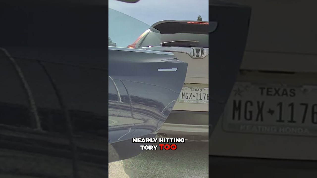 Tesla Door Collision: Near Miss Caught on Camera!