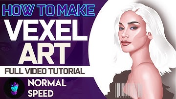 VEXEL ART TUTORIAL USING AUTODESK SKETCHBOOK [NORMAL SPEED] NEW ART STYLE