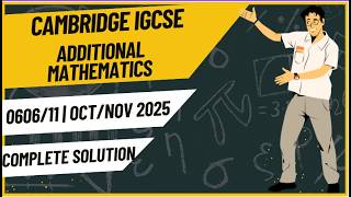 👉 9709/11 Oct Nov 2025 | Complete Paper Solution | A & AS Level Maths News