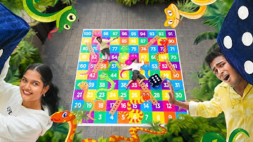 BIGGEST Snake & Ladder Challenge EVER 😱 Chattambees 