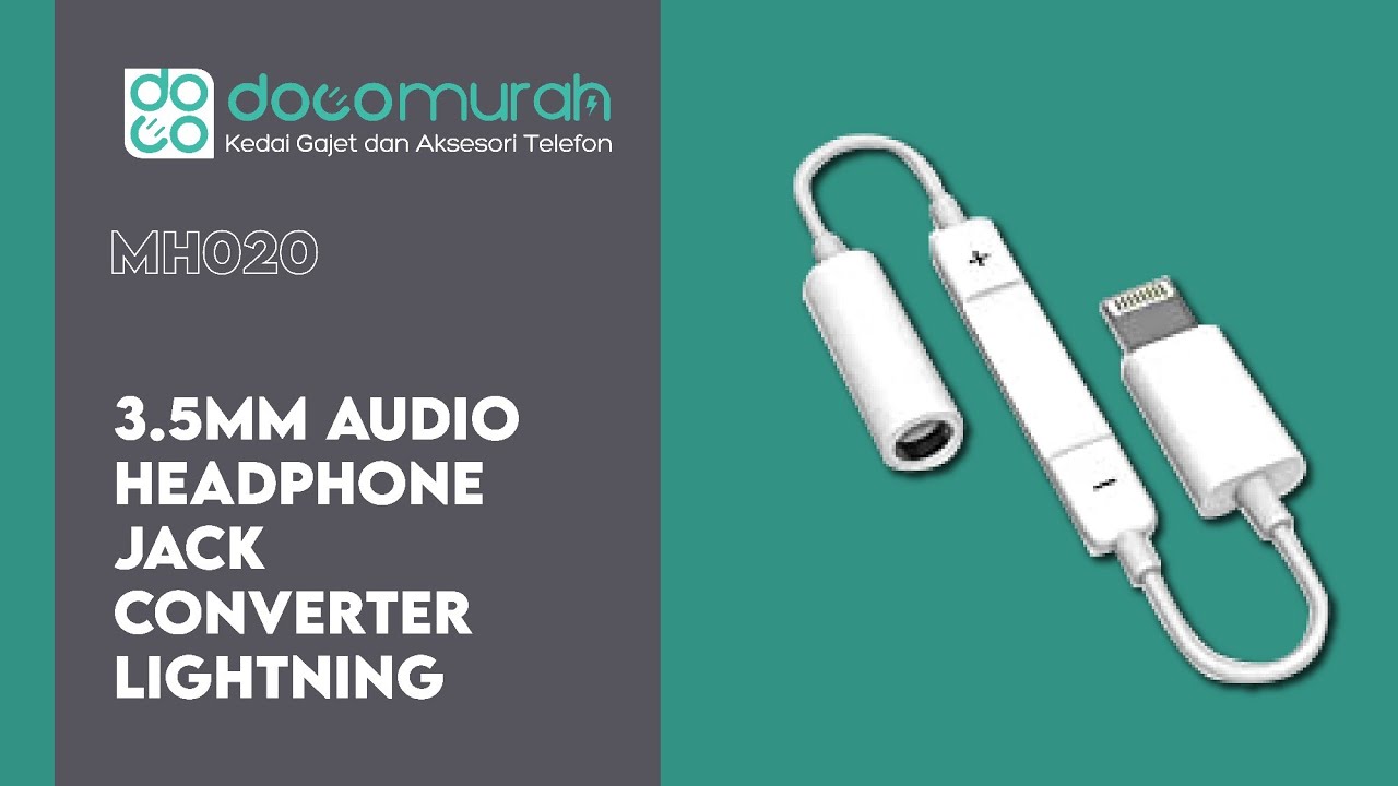 Doco Murah - Lightning to 3.5mm Jack Headphone Adapter (MH020)