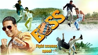 Boss movie fight scene spoof|Akshay Kumar and Ronit Roy fight scene by Ritesh Kumar  and saurabh🔥🔥