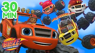 Blaze Family Monster Machine Rescues! | 30 Minute Compilation | Blaze and the Monster Machines