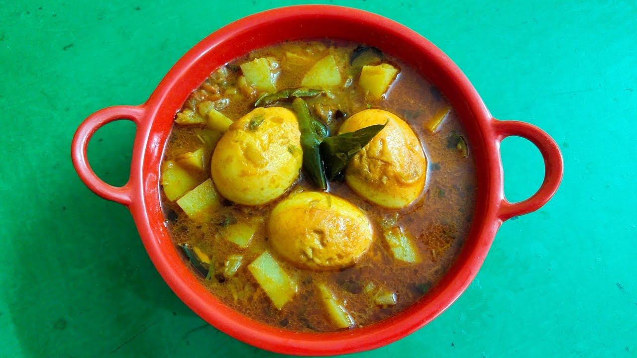 Simple Quick Easy Tasty Potato Egg Curry Recipe for beginners homemade