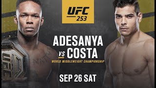 Israel Adesanya v Paulo Costa   UFC 253 Full Fight Replay