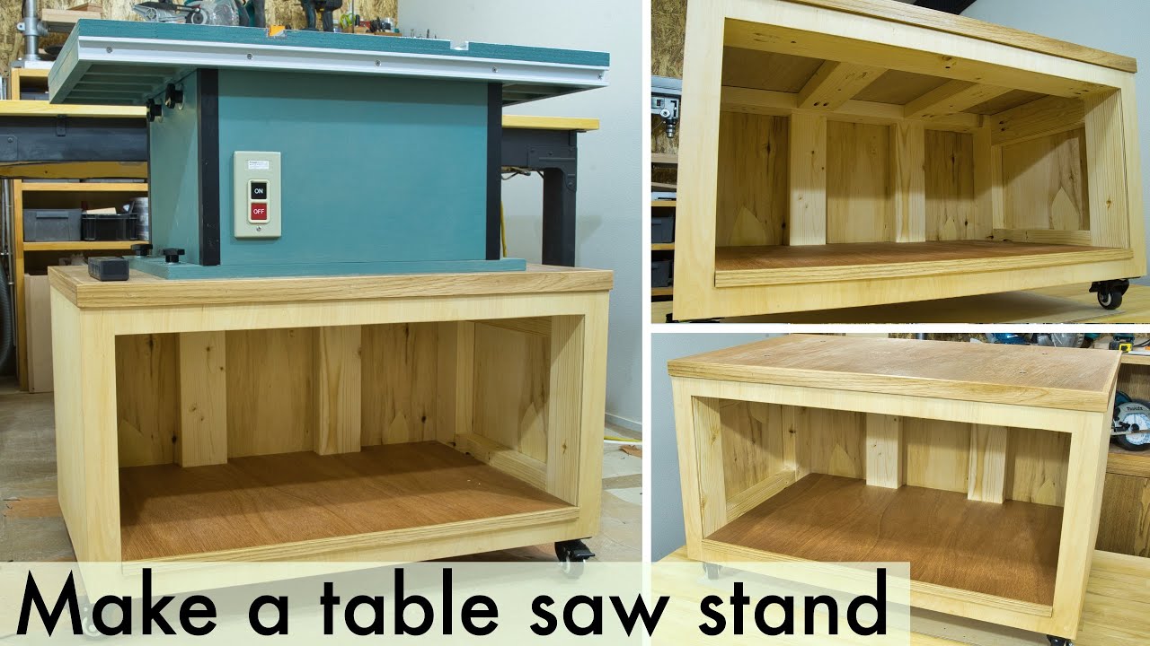 【木工DIY】自作のテーブルソー用にツーバイ材と合板で強固なスタンドを作る YouTube