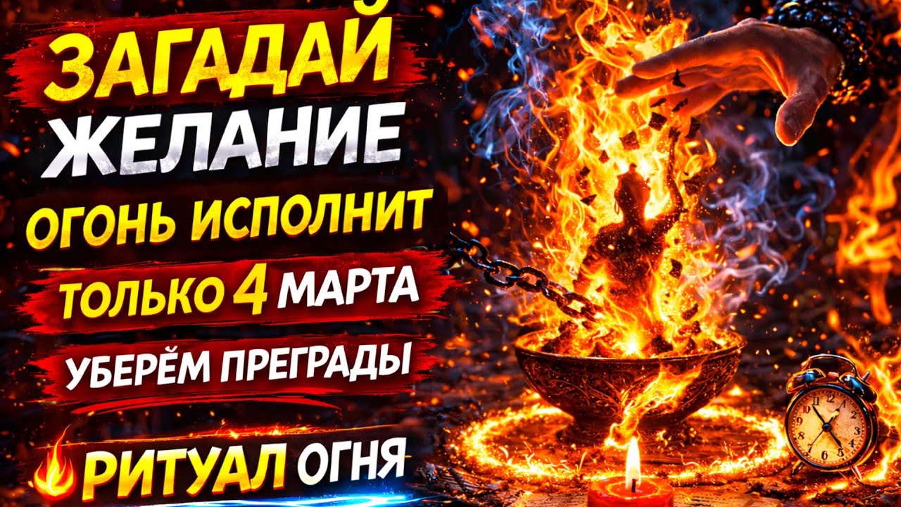 🔥 4 МАРТА! Загадайте Самое Заветное Желание — Ритуал Стихии Огня