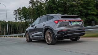 Audi Q4 e-tron Sportback edition one 50 quattro S line Typhoon Grey Metallic - design, dynamic shots