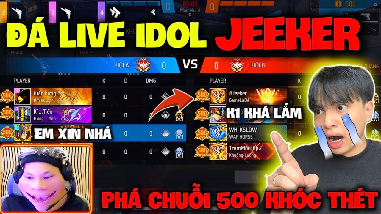 K1 Thử Thách 24H “Đá Live Phá Chuỗi Idol Jeeker” Và Cái Kết Bị Check ID Vì Bắn TLHS 98% Quá Ảo ???