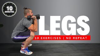 10 Minute Workout | Leg Workout At Home | Leg Day Workout No Repeat
