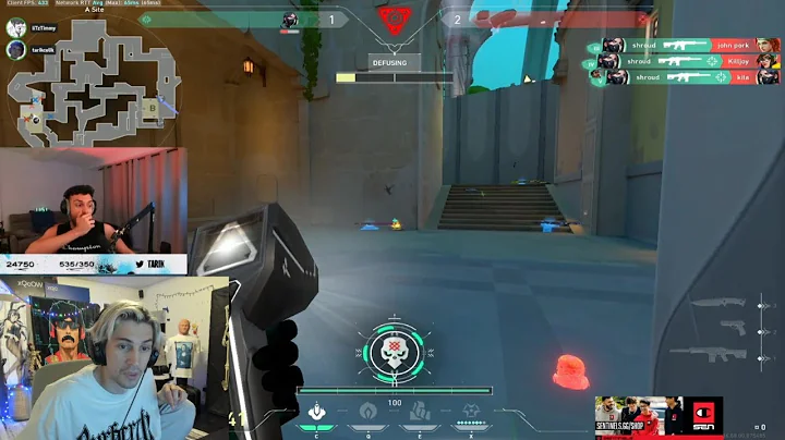 xQc reacts to Shroud crazy 1v5 clutch