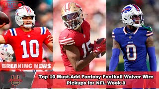 Top 10 Must-Add Fantasy Football Waiver Wire Pickups for NFL Week 8। USA TODAY NEWS