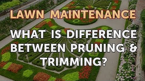 What Is Difference Between Pruning & Trimming?