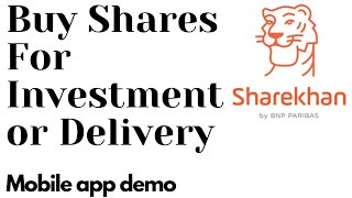 Sharekhan Buy Sell Demo || Sharekhan Trading Demo || How to Buy And Sell Share in Sharekhan app💰