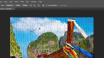 การทำภาพจิ้กซอว์อย่างง่าย โดยโปรแกรม Adobe Photoshop CS6